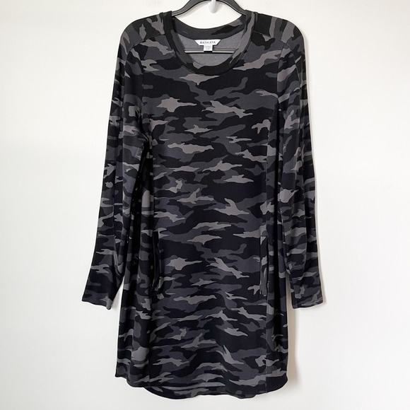 Athleta Camo Lux Balance Dress Black Womens Large Tall - Picture 3 of 15
